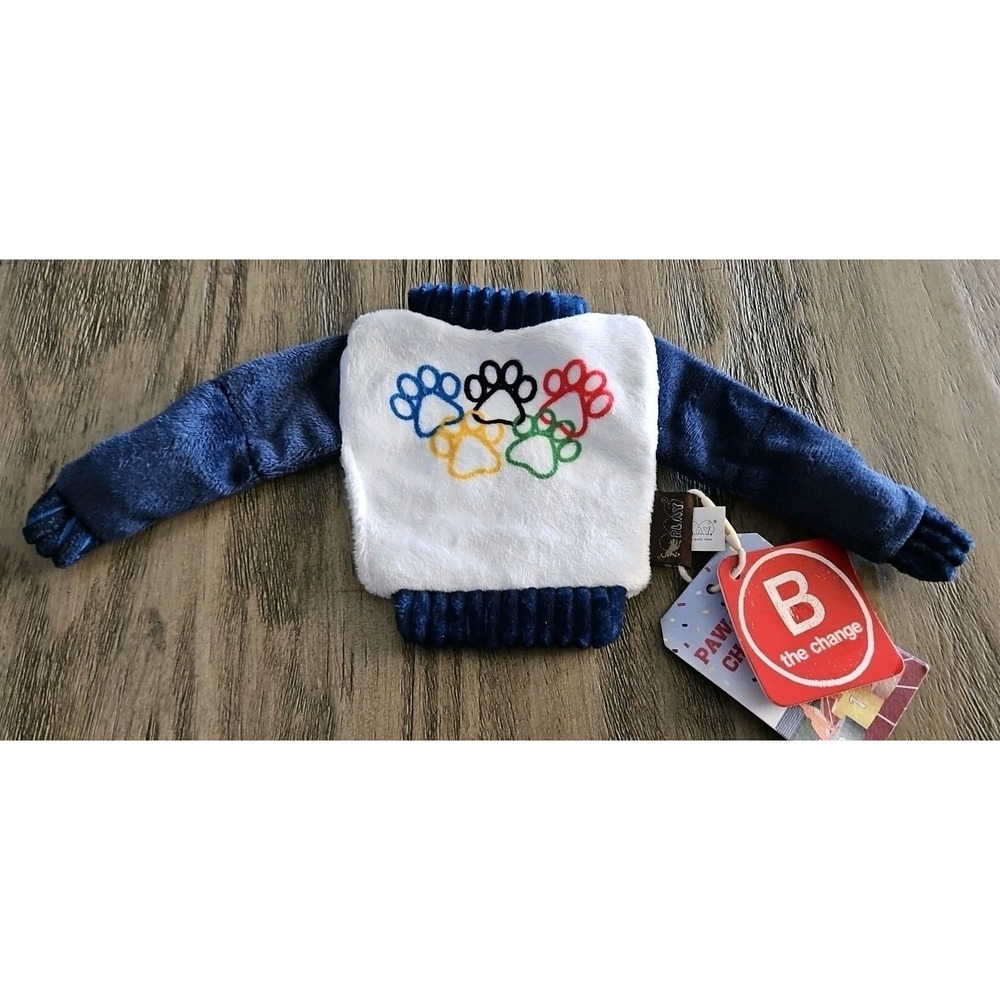 B The Change "Paw-Lympics" Dog Toy Crinkle Squeak Shirt Small